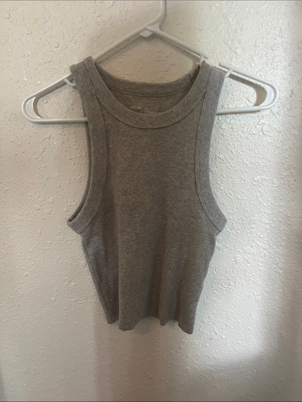 aerie Ribbed Tank Top - Light Gray